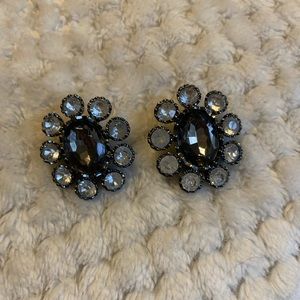 Big abnormal gem earrings